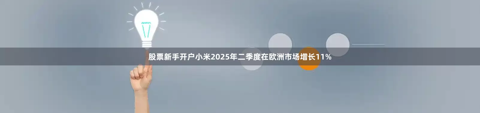 股票新手开户小米2025年二季度在欧洲市场增长11%